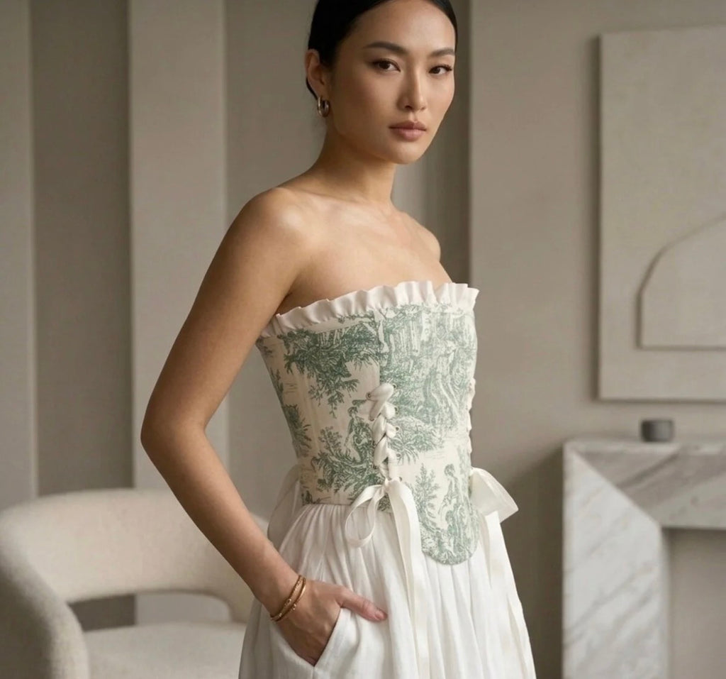 Green Fransız Vici Corset