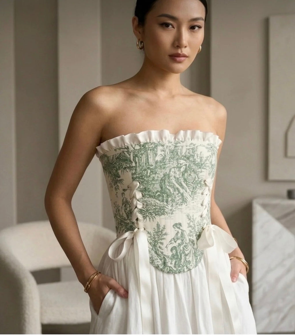 Green Fransız Vici Corset