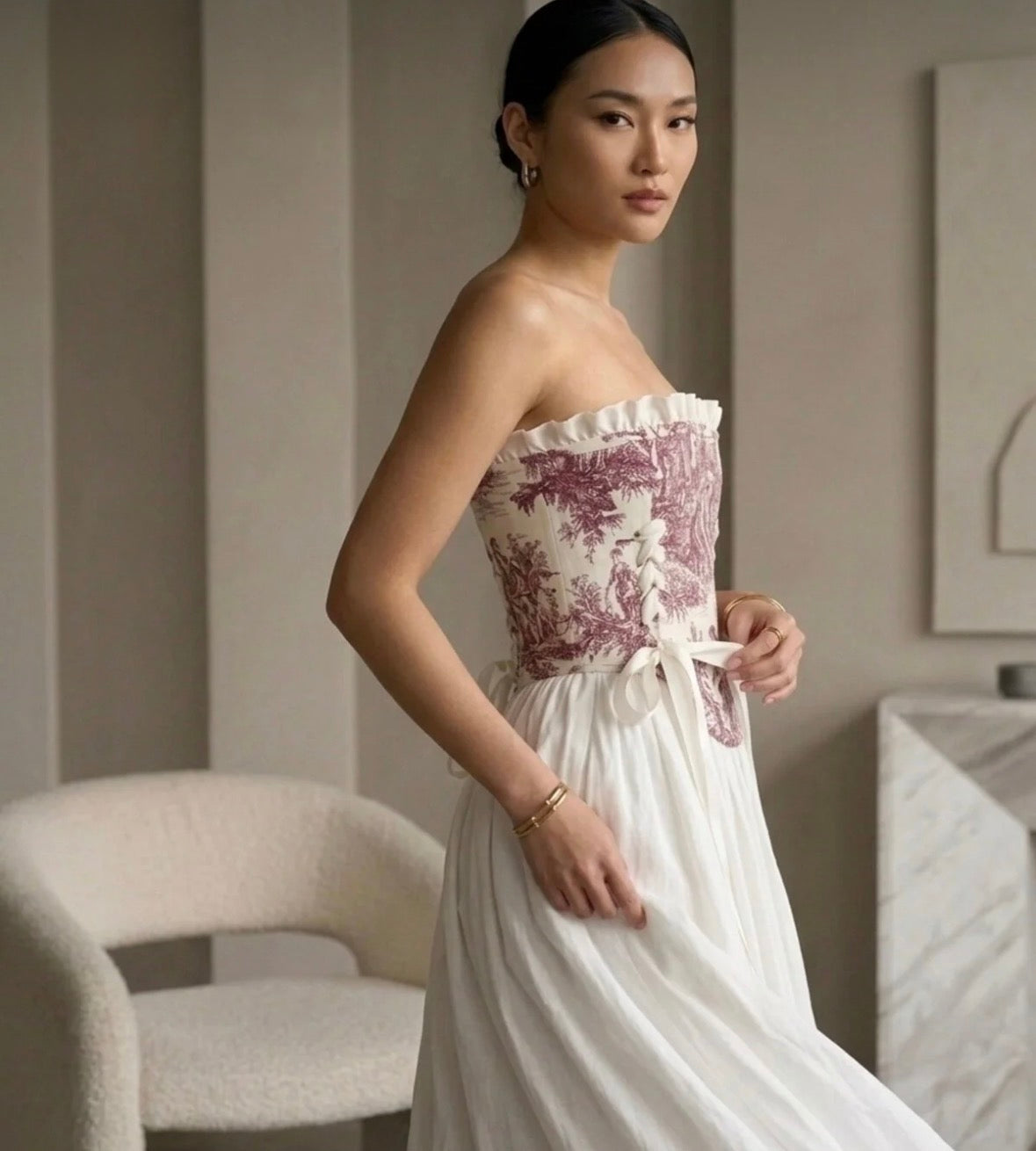 Bordo Fransız Vici Corset