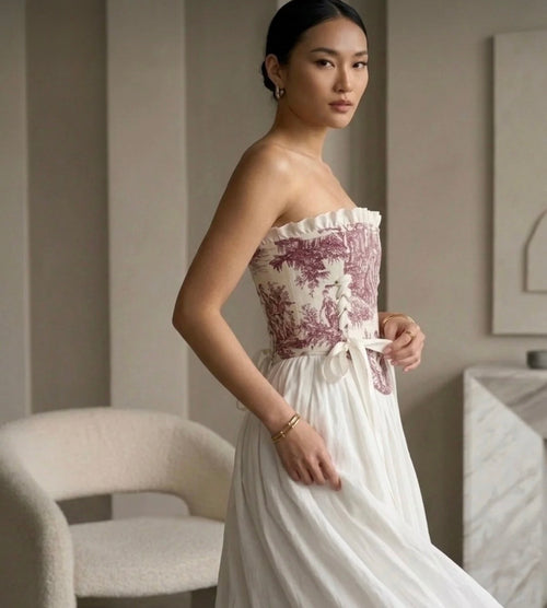 Bordo Fransız Vici Corset