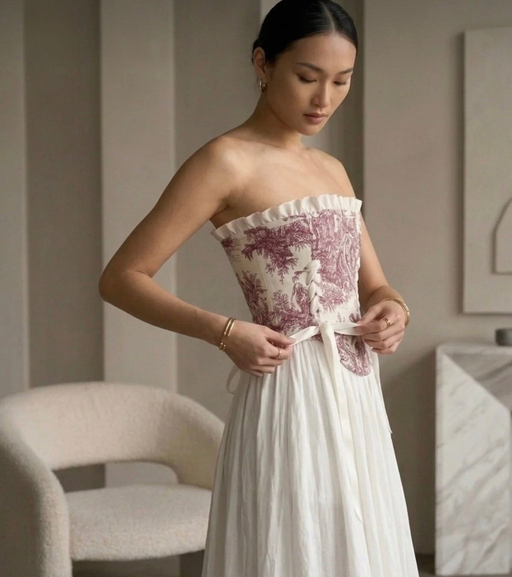 Bordo Fransız Vici Corset