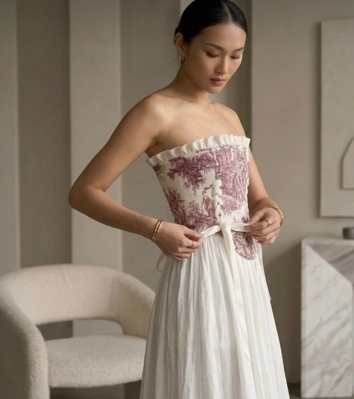 Bordo Fransız Vici Corset
